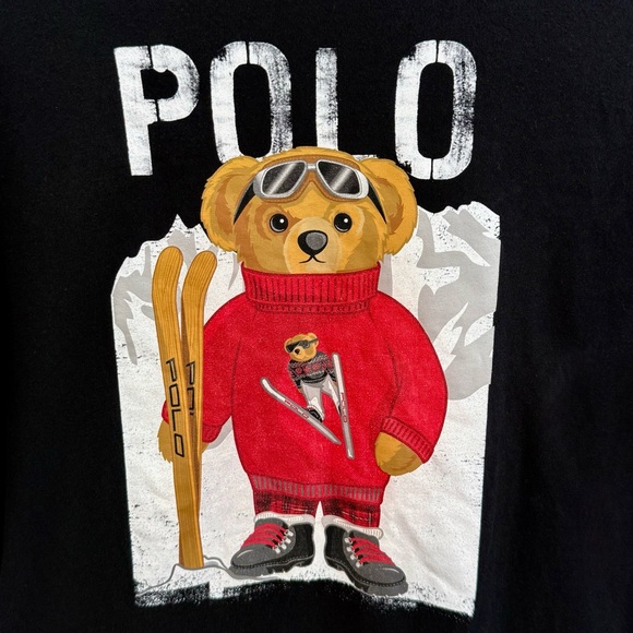 Ralph Lauren polo bear boys long sleeve 100% cotton t-shirt 10/12 - Picture 4 of 8